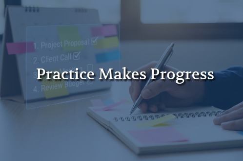 Business professional writing in a notebook beside a task checklist, representing continuous learning, compliance training, skill development, and steady professional improvement.